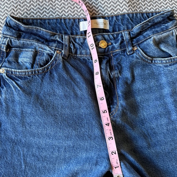 Zara wide leg denim medium wash size 4 white tag - Picture 4 of 8